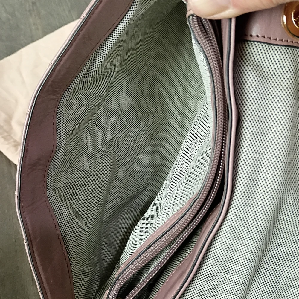 Rebecca Minkoff Edie Flap Pink/Taupe w/Gold - Picture 8 of 11